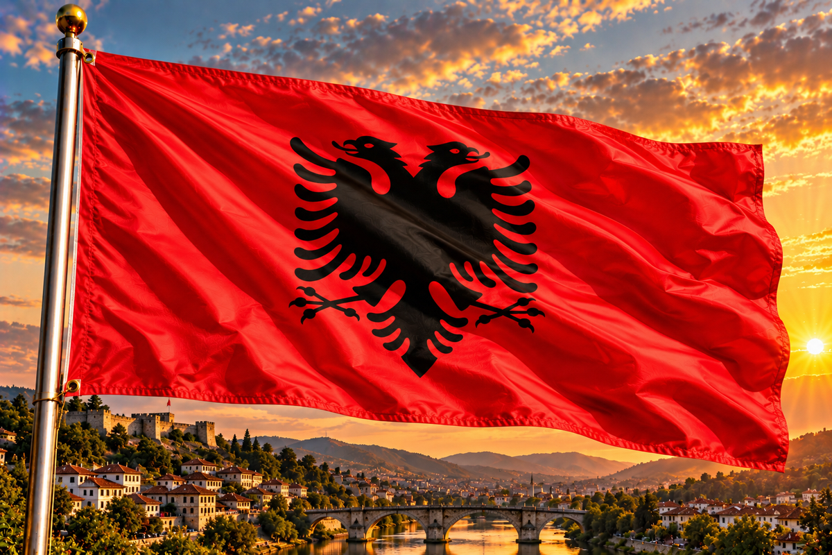Albanien Fahne / Flagge 90x150 cm