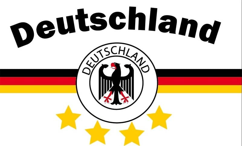 Deutschland Fan Fahne (Motiv 17) "4 Sterne" Fahne / Flagge 90x150 cm