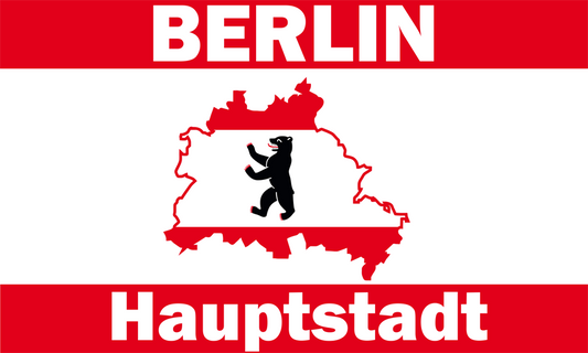 Berlin Landkarte Fahne / Flagge 90x150 cm