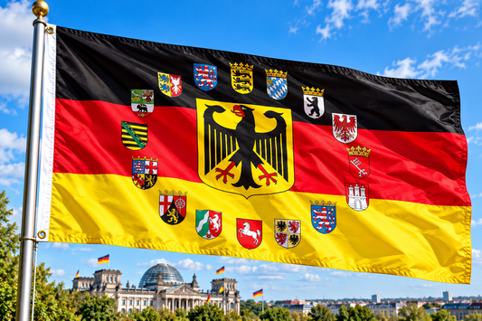 Deutschland mit Wappen Fahne / Flagge 90x150 cm