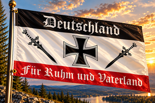 Für Ruhm und Vaterland Reichsflagge Fahne / Flagge 90x150 cm