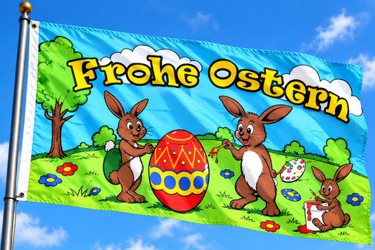 Frohe Ostern  Fahne / Flagge 90x150 cm