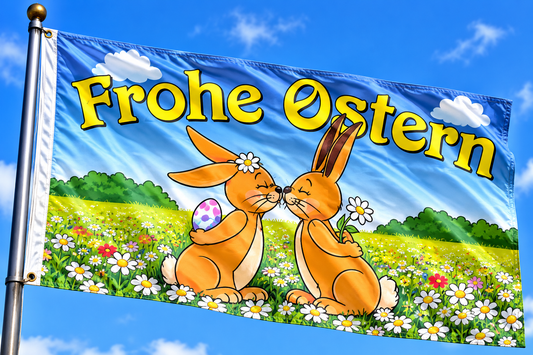 Frohe Ostern Motiv 3 Fahne / Flagge 90x150 cm