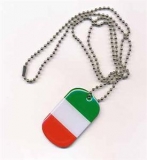 Italien Dog Tag 3x5 cm (70 cm Kugelkette)