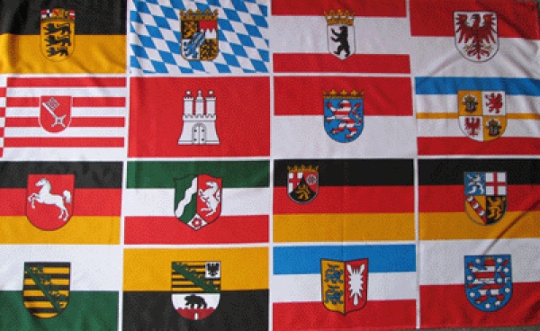 Deutschland 16 Bundesländer Fahne / Flagge 150x250 cm XXL