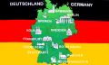 Deutschland Karte mit Stdte Fahne / Flagge 90x150 cm