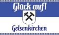 Gelsenkirchen Fahne / Flagge 90x150 cm Glck auf