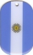 Argentinien Dog Tag 3x5 cm (70 cm Kugelkette)
