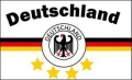 Deutschland Fan Fahne / Flagge 90x150 cm (Motiv 17) 4 Sterne