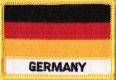 Deutschland mit Schrift Aufnher Patch ca. 5,5cm x 8 cm