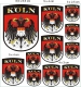 Kln Wappen Aufkleber Set (11-teilig)
