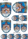 Knigreich Bayern Wappen Aufkleber Set (11-teilig)