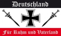 DR- Fr Ruhm und Vaterland Reichsflagge / Fahne  90x150 cm