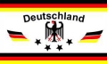 Deutschland Fan Fahne / Flagge 90x150 cm (Motiv 1) 4 Sterne