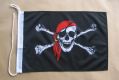 Piraten Fahne / Flagge mit Kopftuch 27x40 cm