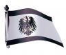Knigreich Preuen Aufkleber wehende Flagge 15x10 cm